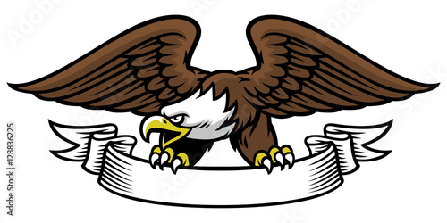 eagle mascot grip the ribbon