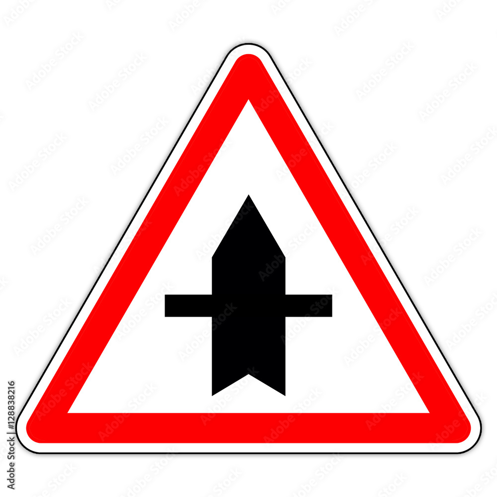 Panneau routier en France : Route Prioritaire Stock Illustration | Adobe  Stock