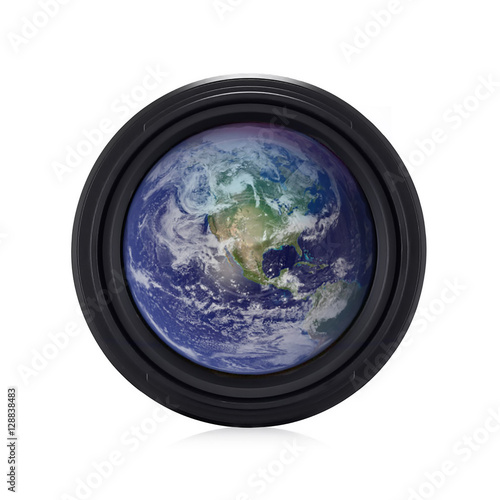 Map of the world in a lens © fernan