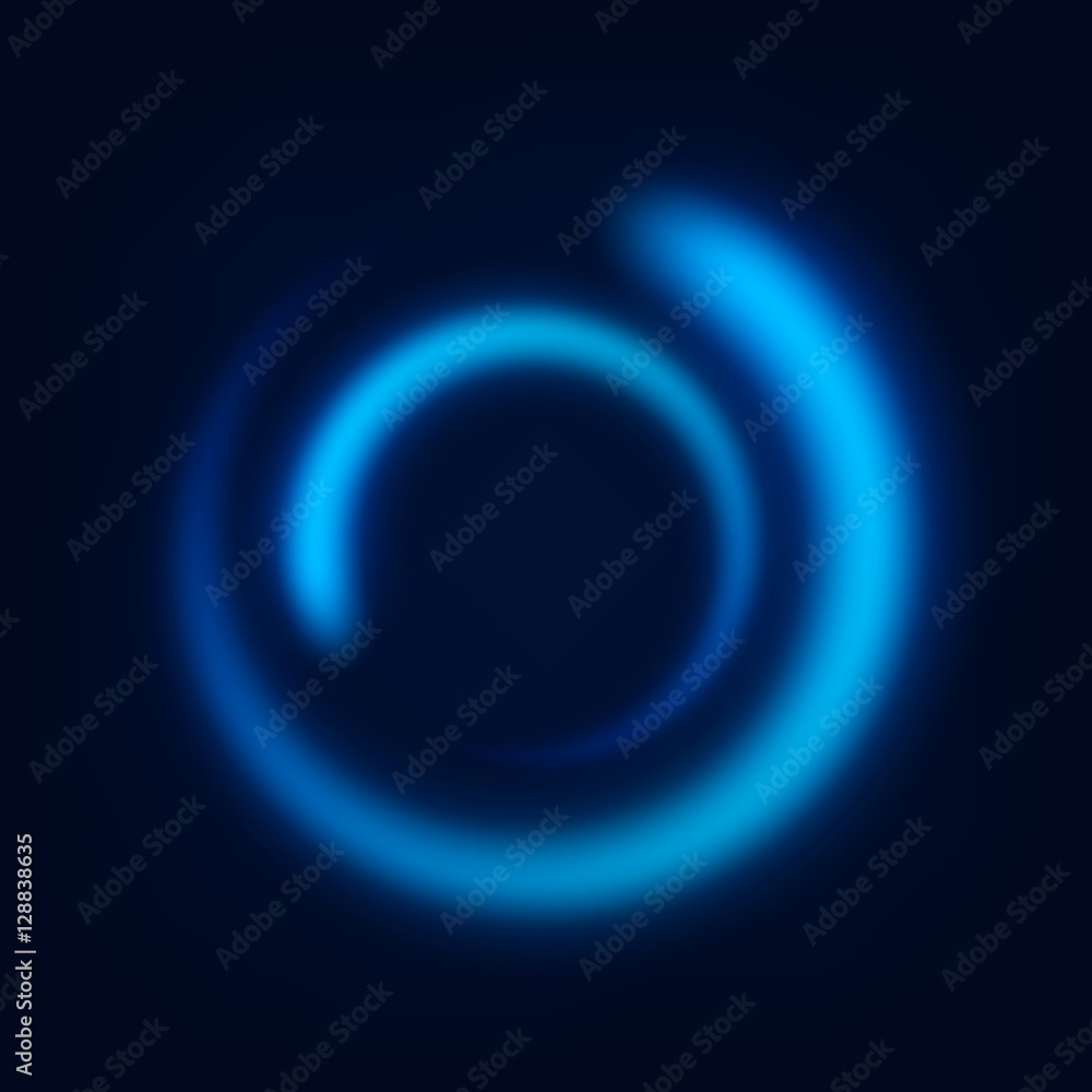 Round blue shiny trail, vector illustration Round blue shiny trail, vector illustration