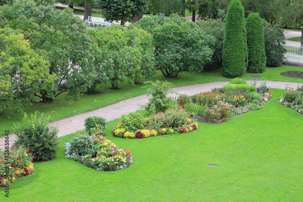 French formal garden in Tsarskoye Selo, Russia