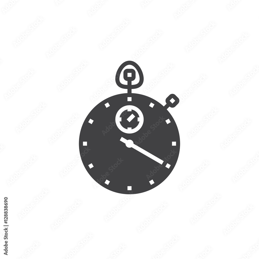 stopwatch icon vector, solid flat sign, pictogram isolated on white, logo illustration stopwatch icon vector, solid flat sign, pictogram isolated on white, logo illustration