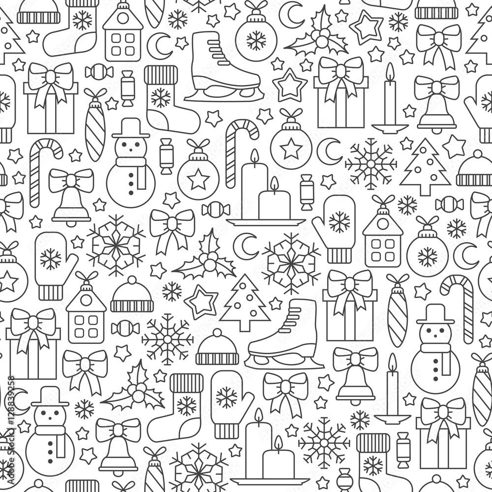seamless pattern with christmas icons seamless pattern with christmas icons