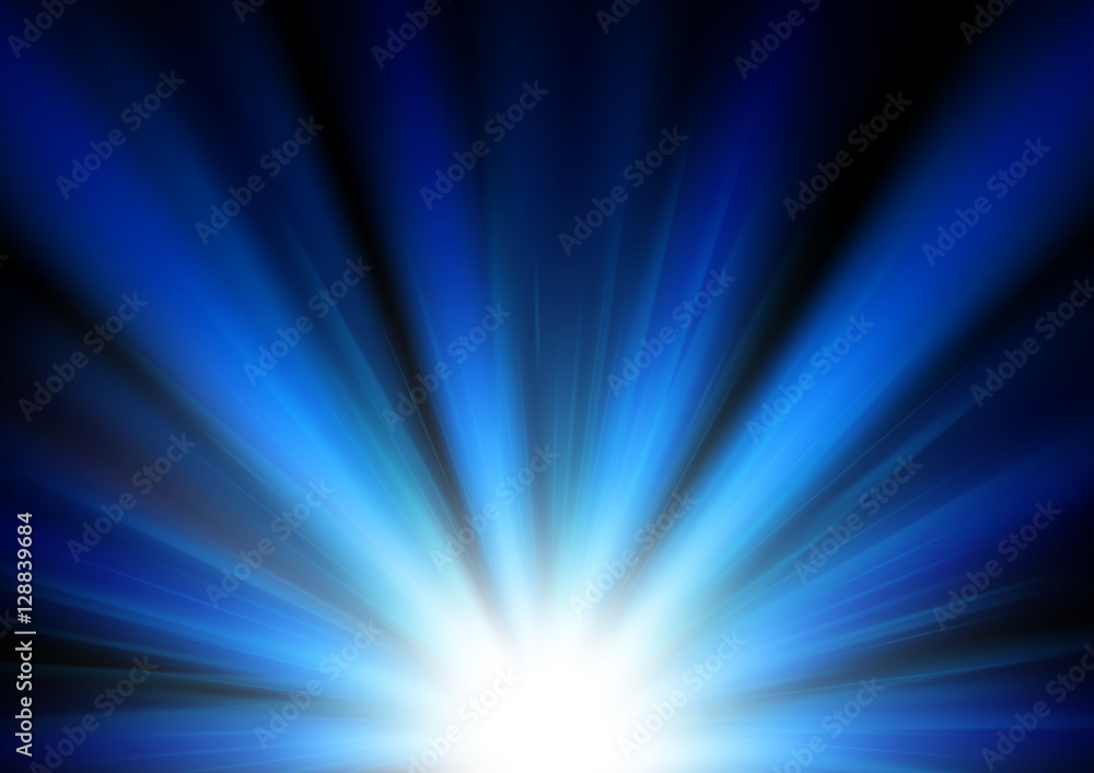 Blue light shining on clipping mask vector illustration