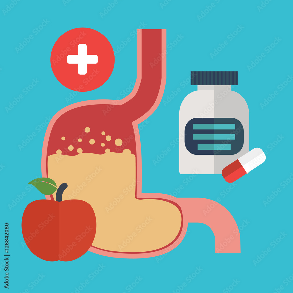 Human Stomach health care concept Human Stomach health care concept