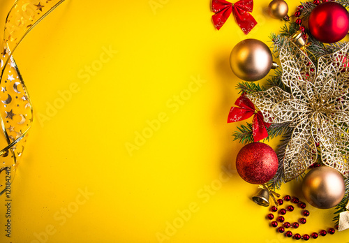 Yellow Christmas background