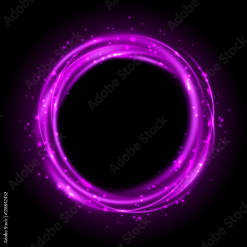 Round violet shiny Vector Illustration