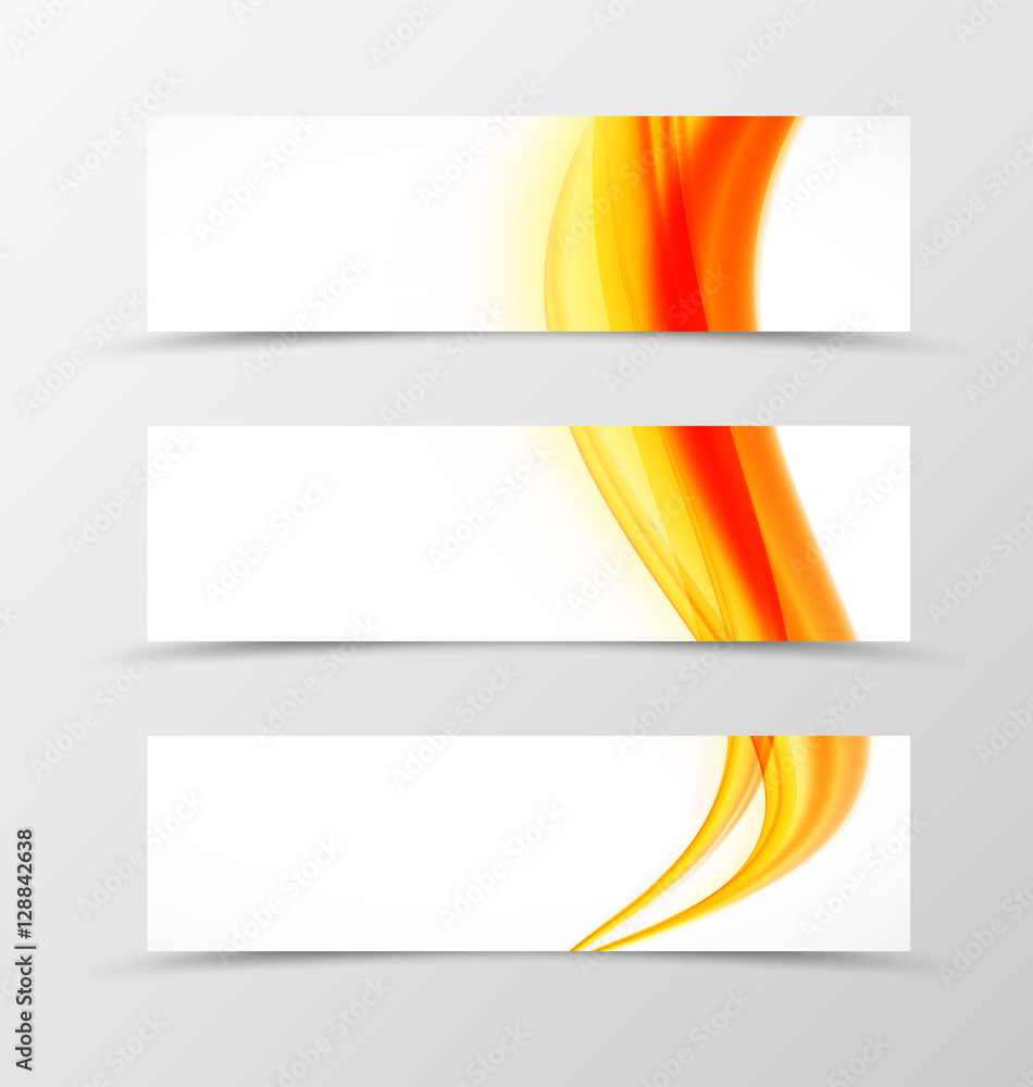 Naklejka premium Set of header banner soft design