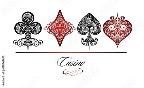 Set of vector playing card symbols