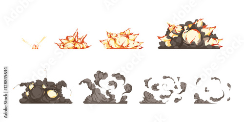 Explosion Animation Icons Set 