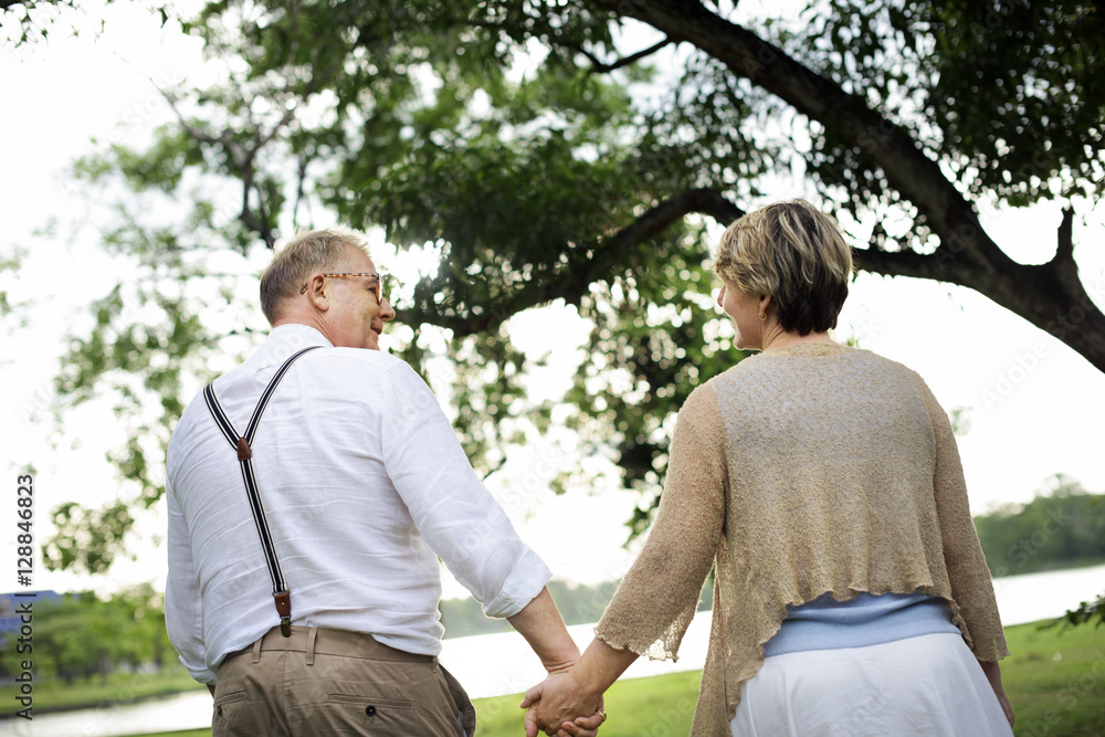 Elderly Senior Couple Romance Love Concept Elderly Senior Couple Romance Love Concept