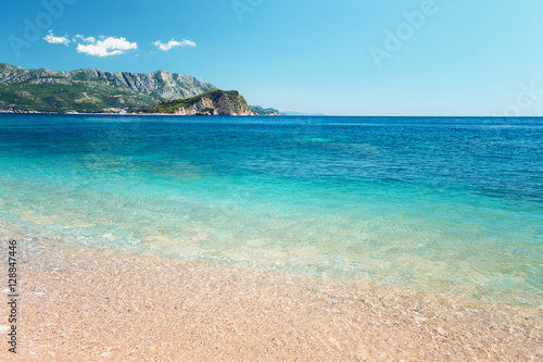 The sea and the coastline, Budva, Montenegro.
