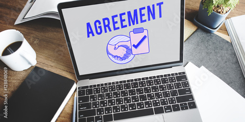 Business Agreement Deal Handshake Graphic Concept