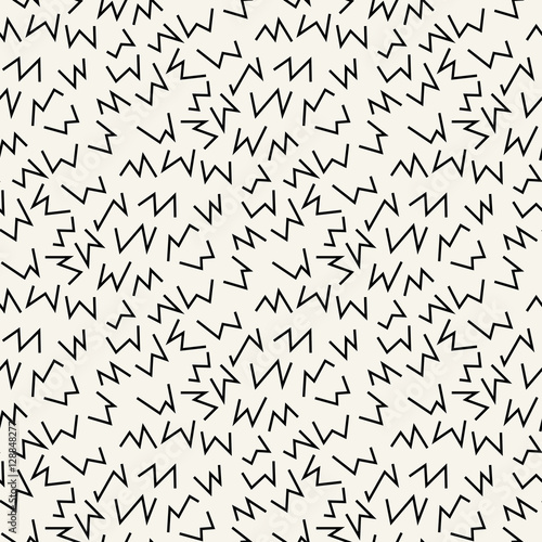 Abstract geometric black and white graphic design hipster memphis pattern