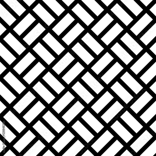 Abstract geometric black and white graphic design deco tile pattern