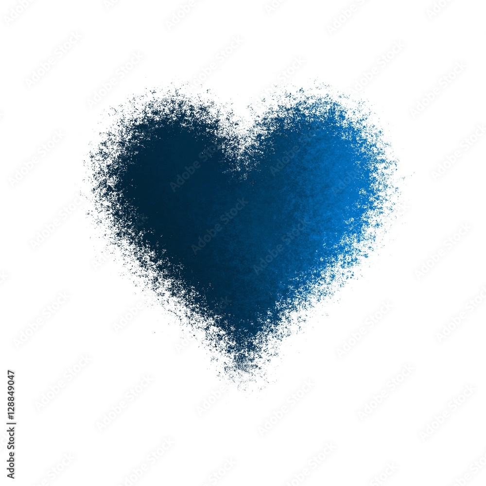 Blurry blurred blur blue beautiful graphic spray heart