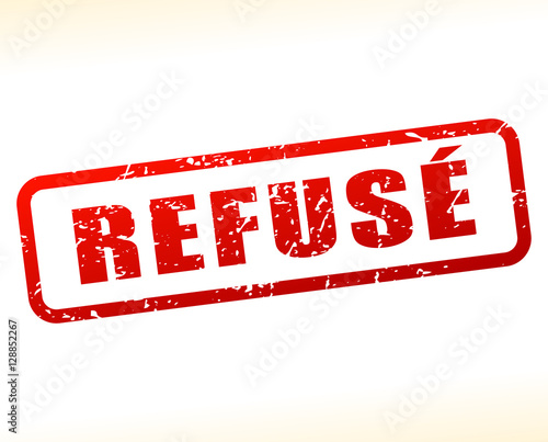 refused buffered on white background