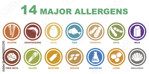 iconos de alergenos mas importantes photo