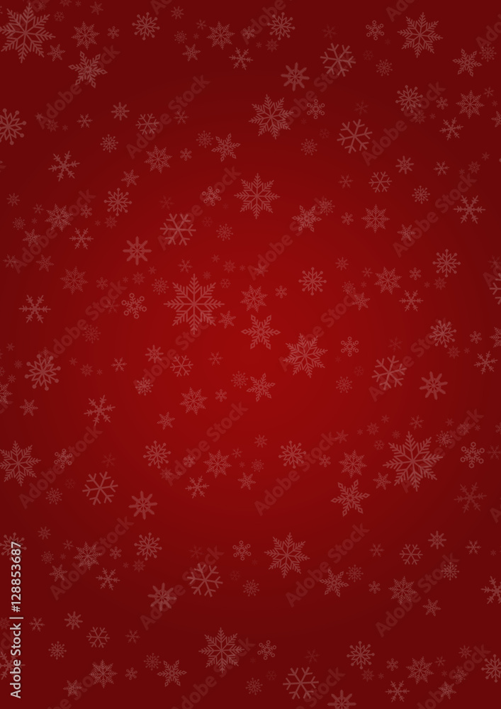 snowflakes on red background snowflakes on red background