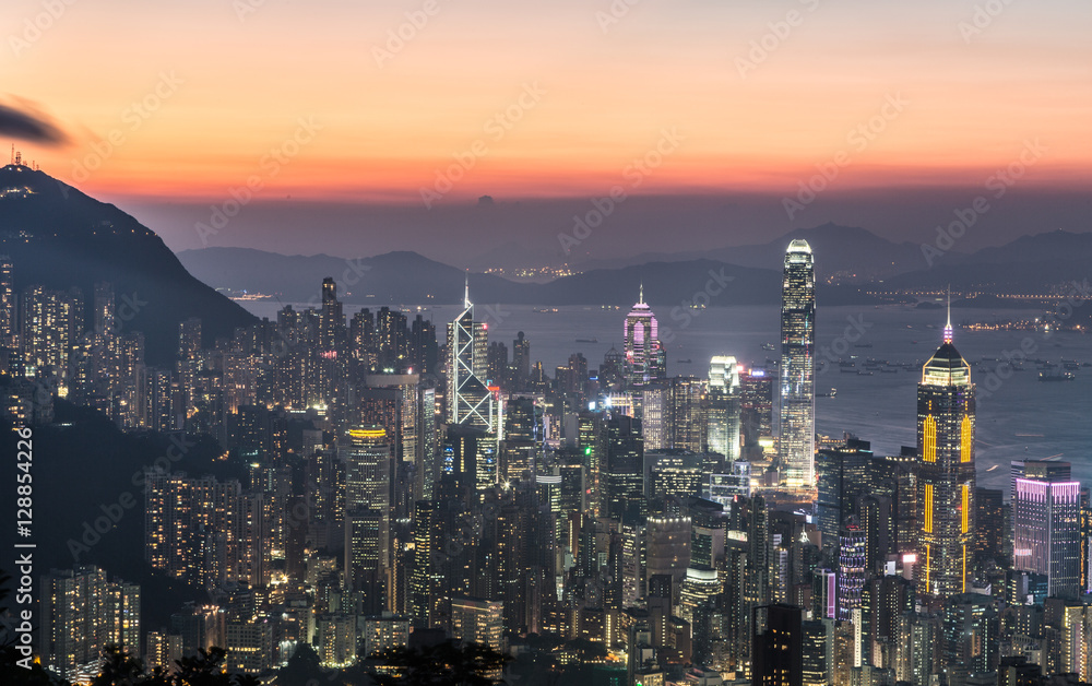 Stunning Hong Kong sunset