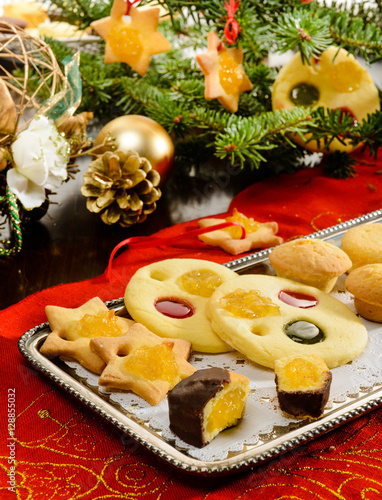 Fototapeta Naklejka Na Ścianę i Meble -  Biscotti di Natale, fuoco selettivo