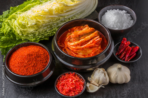 白菜キムチと韓国食材 Chinese cabbage kimchi Korea gourmet