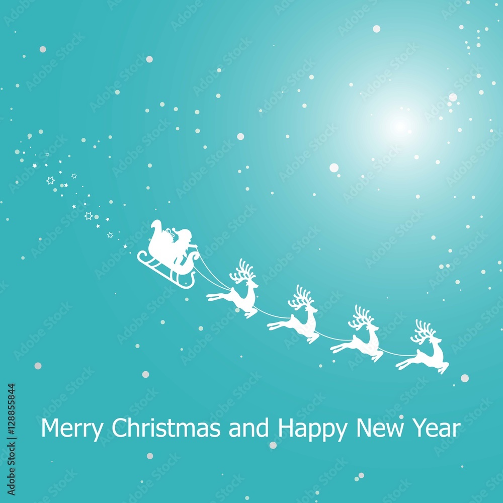 Merry Christmas! Christmas background. Happy Christmas companions.. Vector illustration.