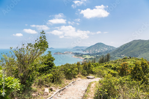 The way to Big waves beach in Hong Kong