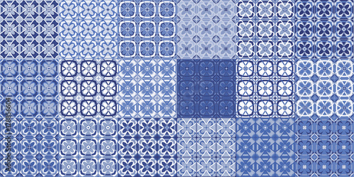azulejos, tile template. vector
