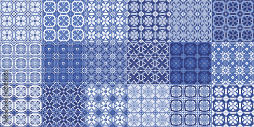 azulejos, tile template. vector
