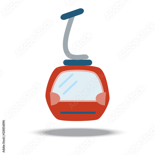 Ski Lift Gondola with shadow