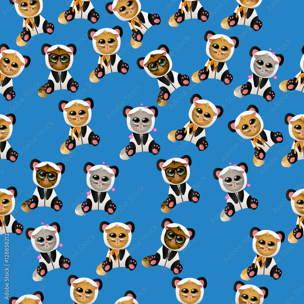 Obraz premium cat in panda costume