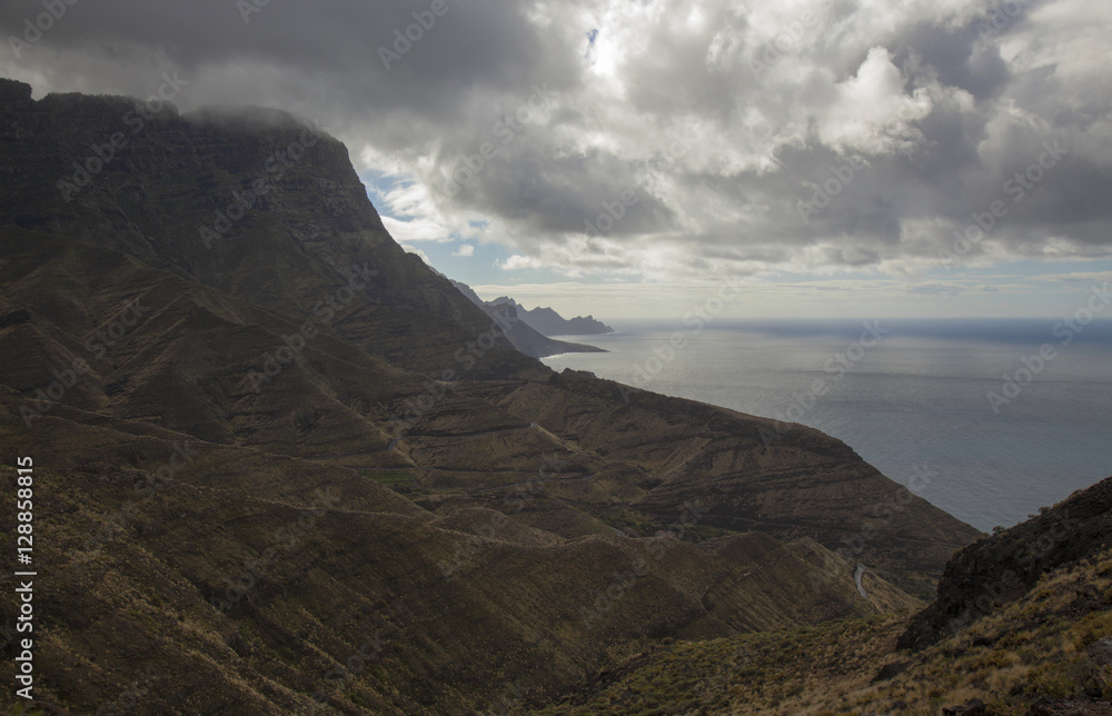 Gran Canaria, steep cliffs of north west coast