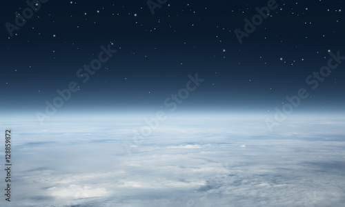 Planet earth seen from above with copy space