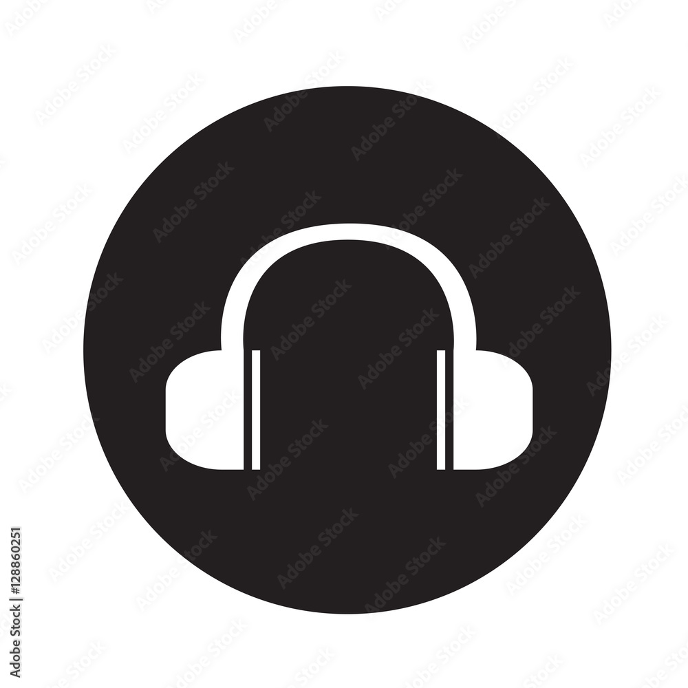 Headphones icon illustration design Headphones icon illustration design