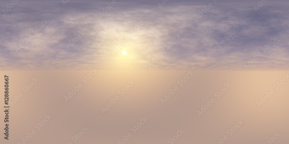HDRI, high resolution map, environment map, Round panorama, spherical panorama, equidistant projection, sea sunset,
