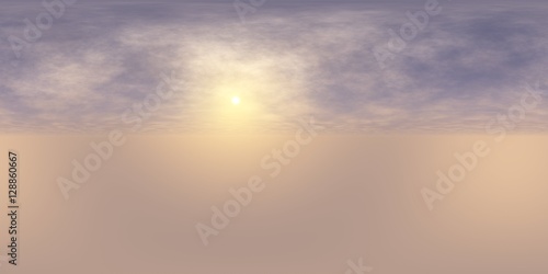 HDRI, high resolution map, environment map, Round panorama, spherical panorama, equidistant projection, sea sunset, 