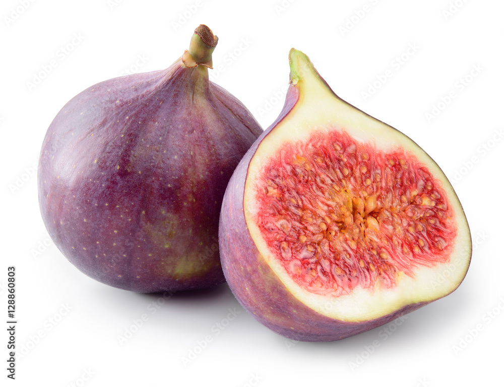 Fresh figs isolated on white background. With clipping path. Fresh figs isolated on white background. With clipping path.
