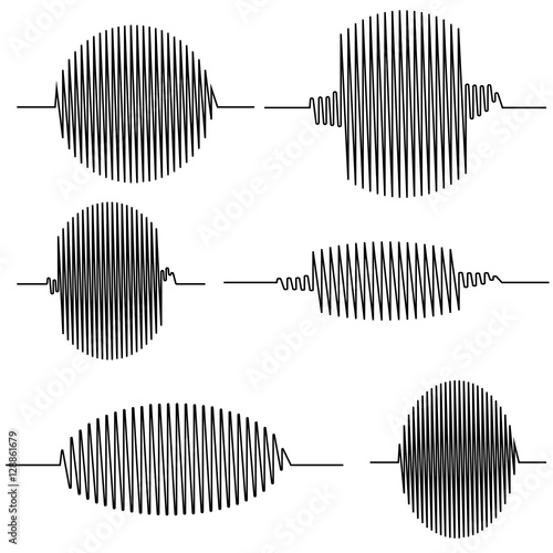 Set wavy oscillogram