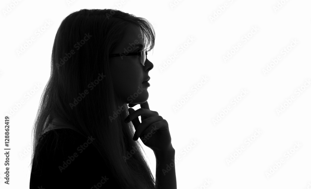 silhouette of a woman in business attire on isolated background silhouette of a woman in business attire on isolated background