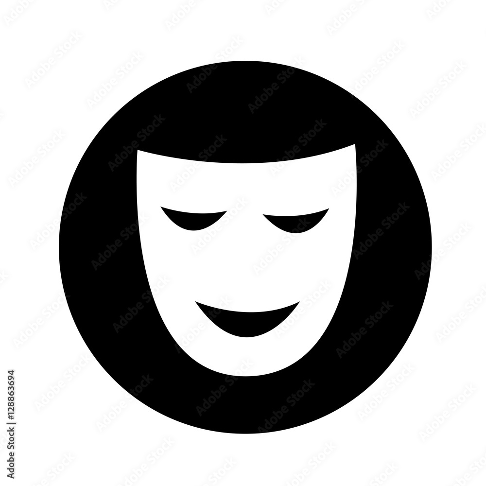 theatrical masks icon illustration design theatrical masks icon illustration design