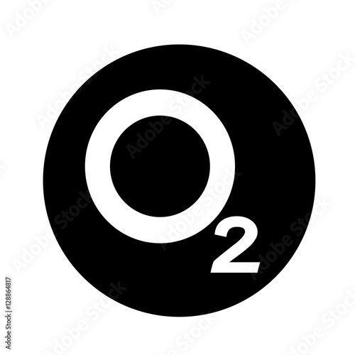 Oxygen O2 Icon illustration design