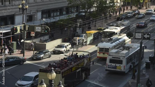 Time lapse of rush hour on Market Street, San Francisco, California