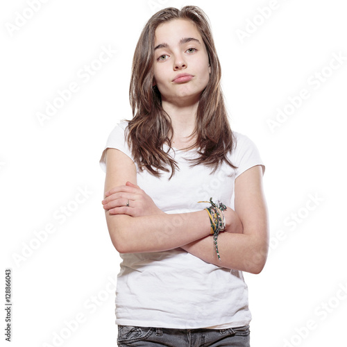 Bilde på lerret portrait of a sulky teenage girl