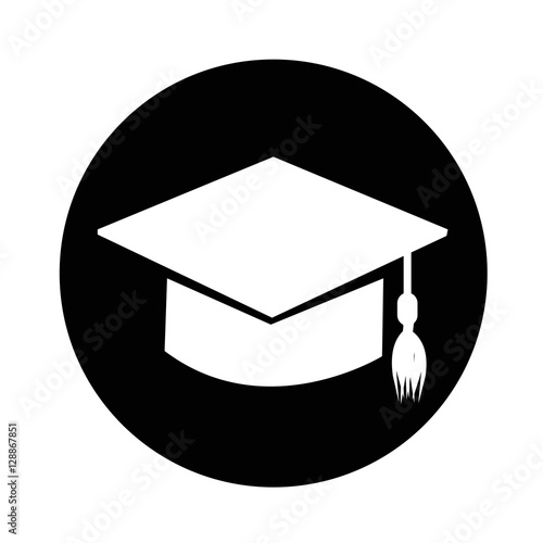 Graduation cap icon illustration design