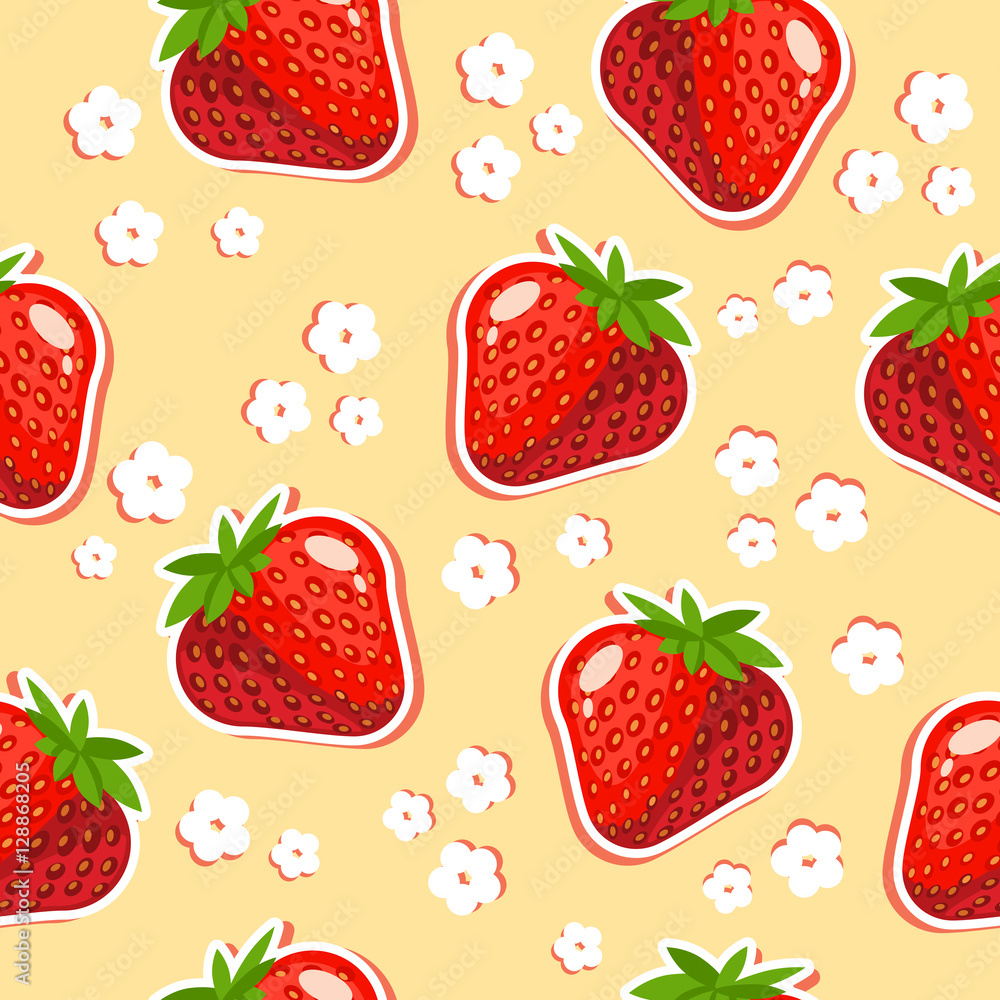 Seamless texture of strawberries Seamless texture of strawberries