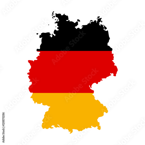 Deutschland Karte mit Landesfarben