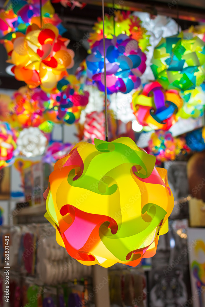 Colorful of light balls