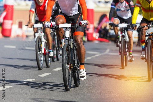 group of cyclists during the bicycle competition. selective focus  © Soonthorn