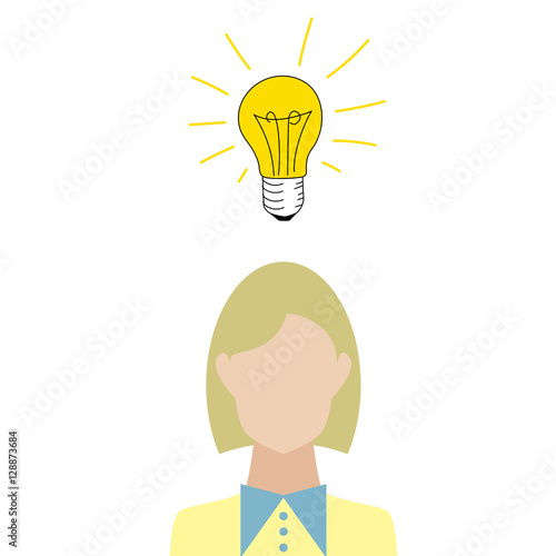 Frau mit Idee